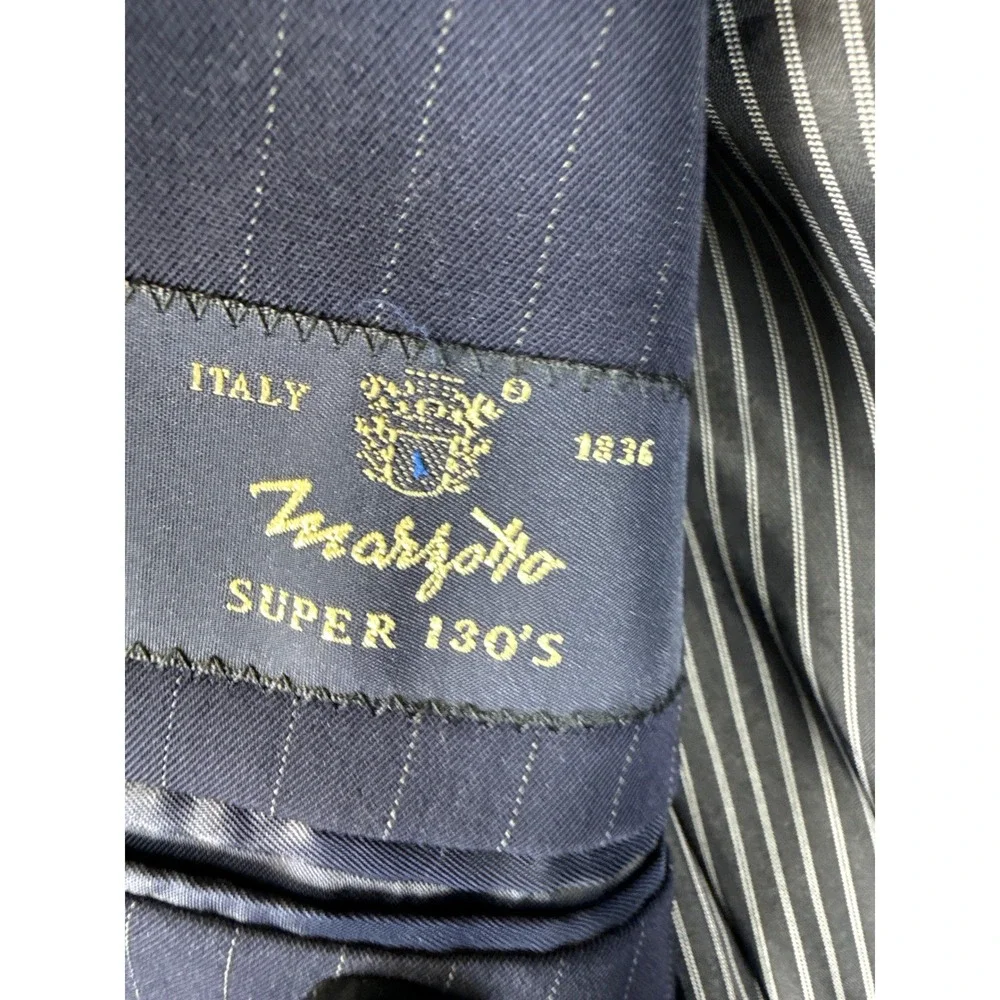 Banana Republic Navy Pinstripe Slim Fit 2 Button Notch Lapel‎ Blazer Jacket 40 R
